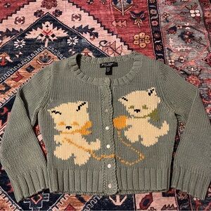 Betsey Johnson cropped cat cardigan